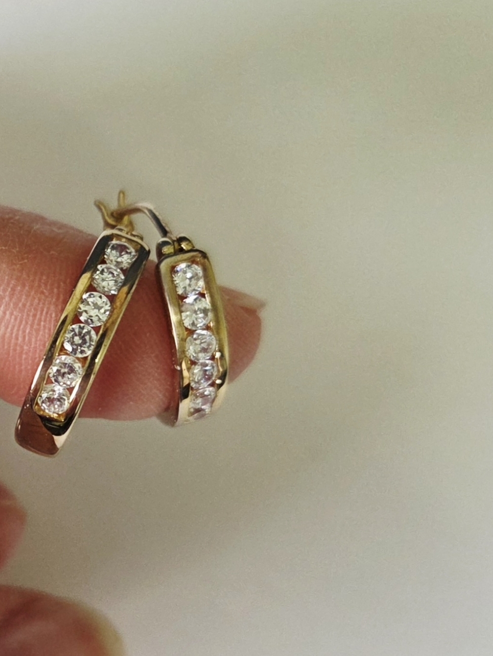 Sterling Crystal Hoop Earrings